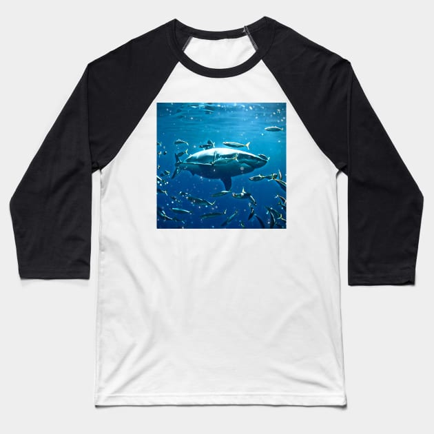 The Shark Tank Baseball T-Shirt by Unique Designs